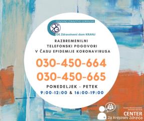 razbremenilni telefonski povovori OZG - Center za krepitev zdravja